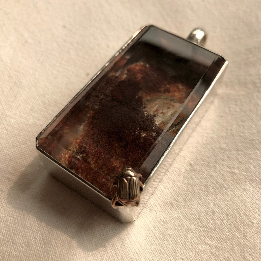 Stephen Dweck Sterling Silver Gem Pendant RARE